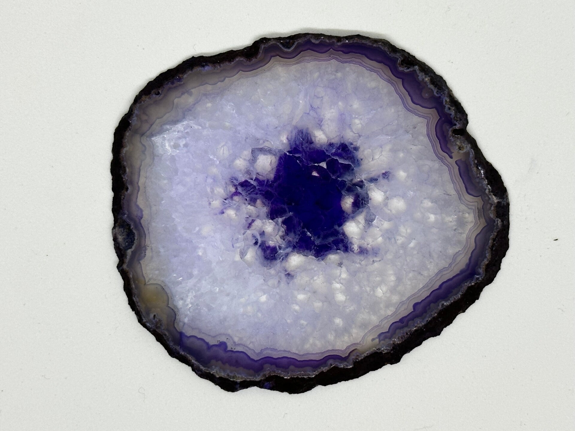 Agaat schijf paars 3 (Gekleurd)