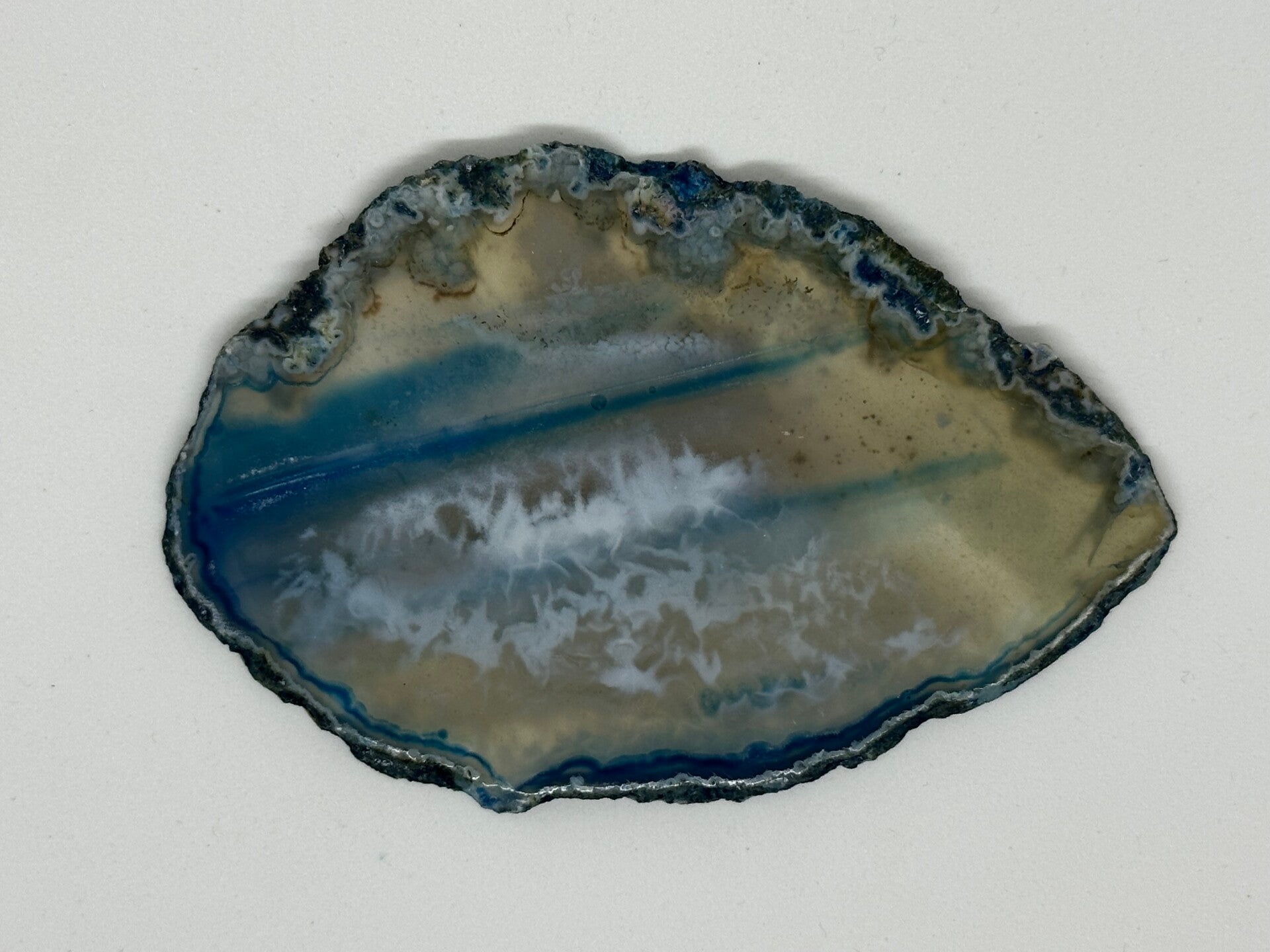 Agaat schijf blauw 4 (Gekleurd)