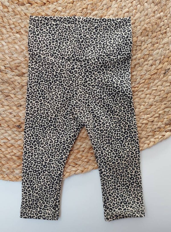 Legging luipaard zand