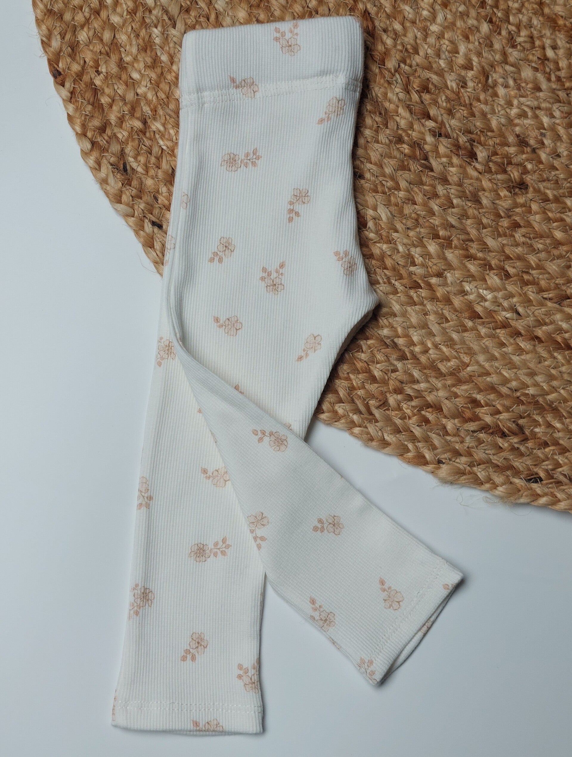 Legging rib bloemen