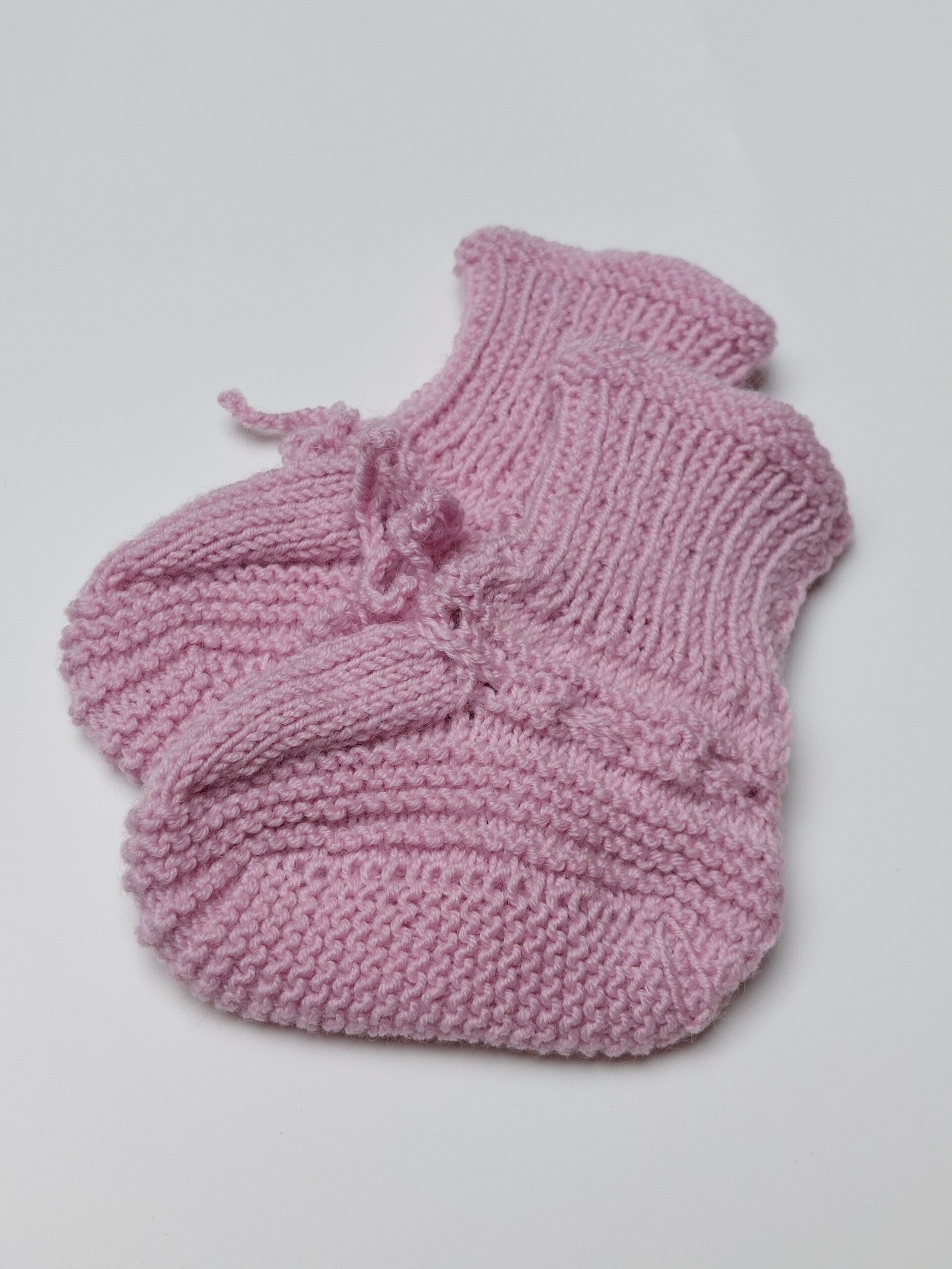 Slofjes merino wol oud lichtroze