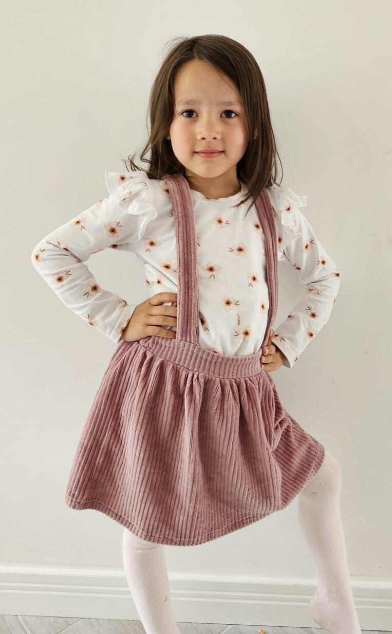 Longsleeve bloemen roze GOTS