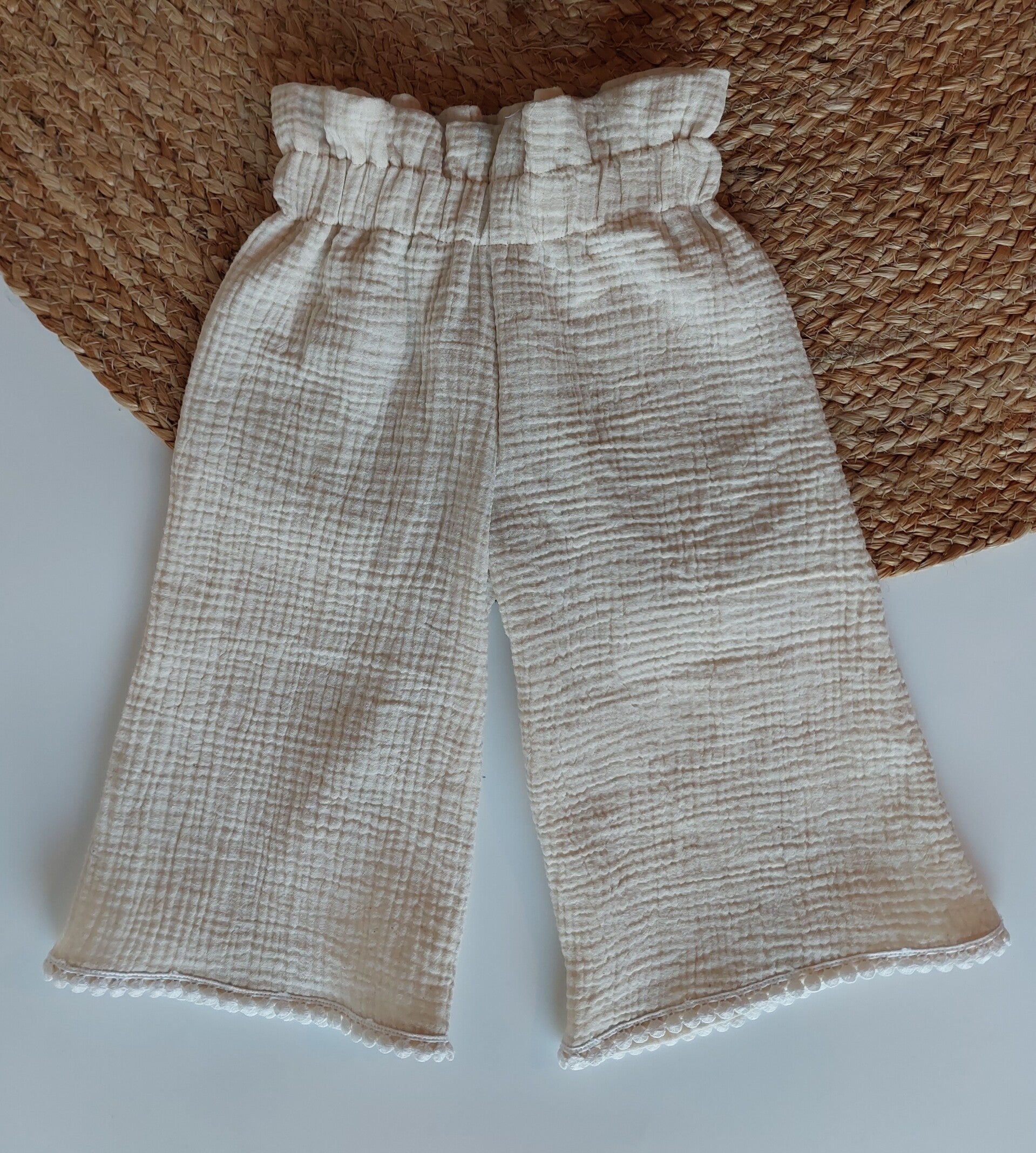 Broek wijde beige