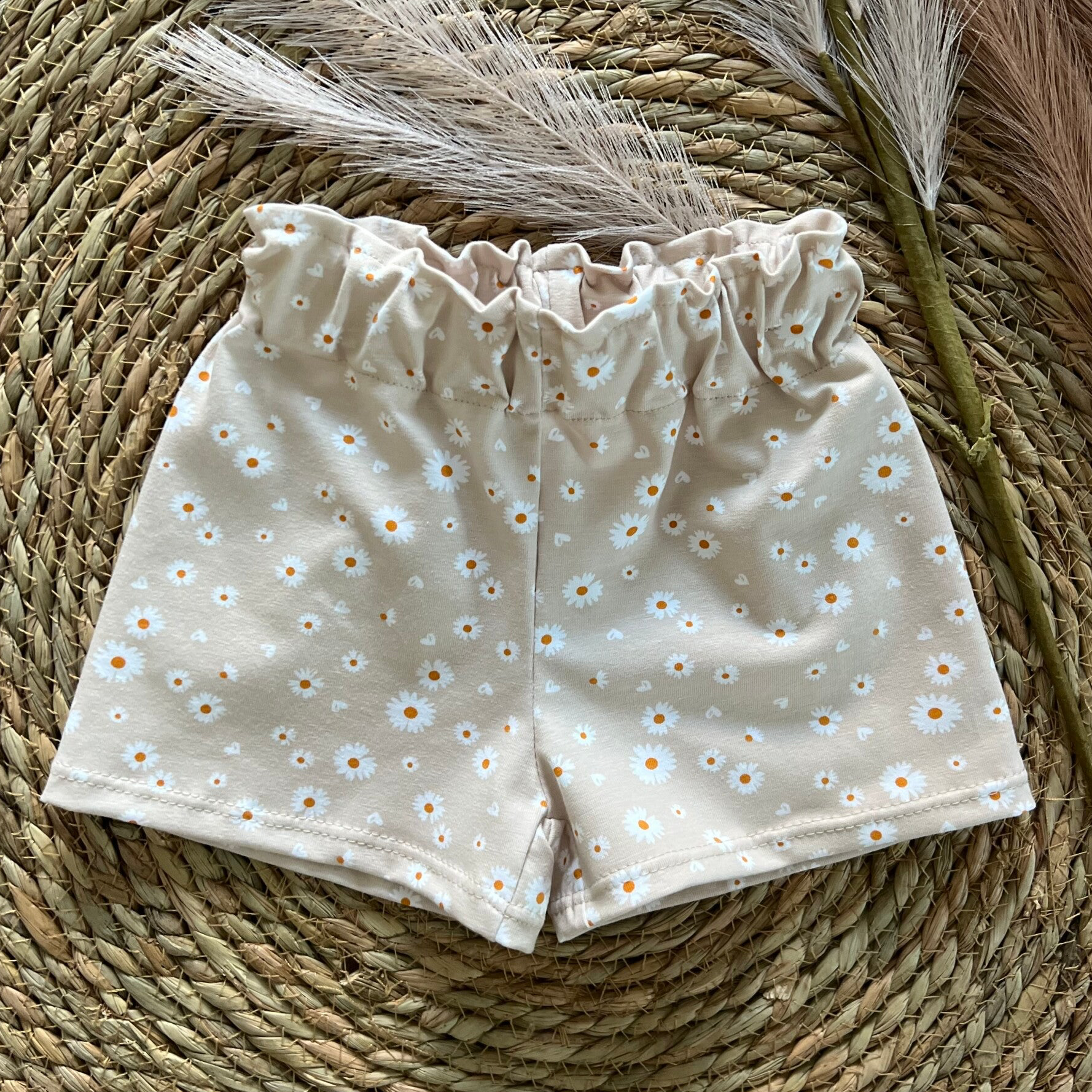 High waist short madelief zand