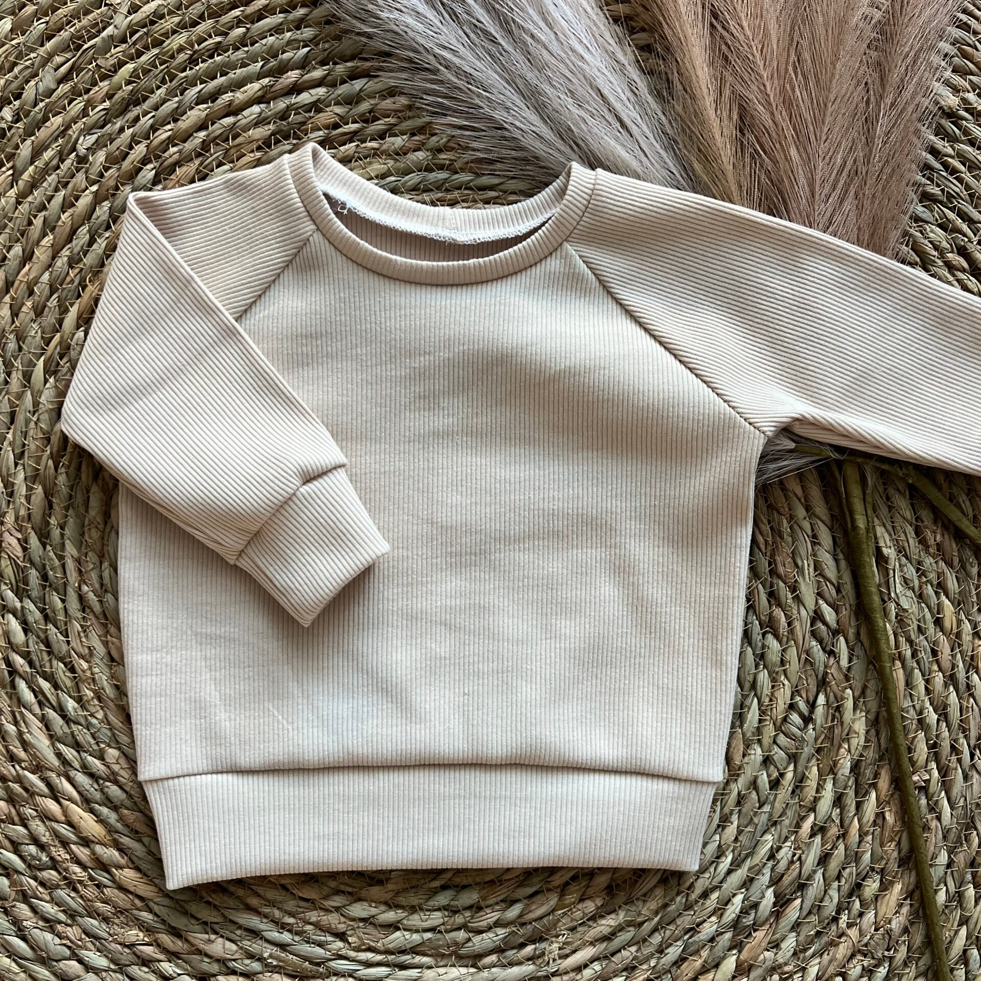 Sweater beige rib