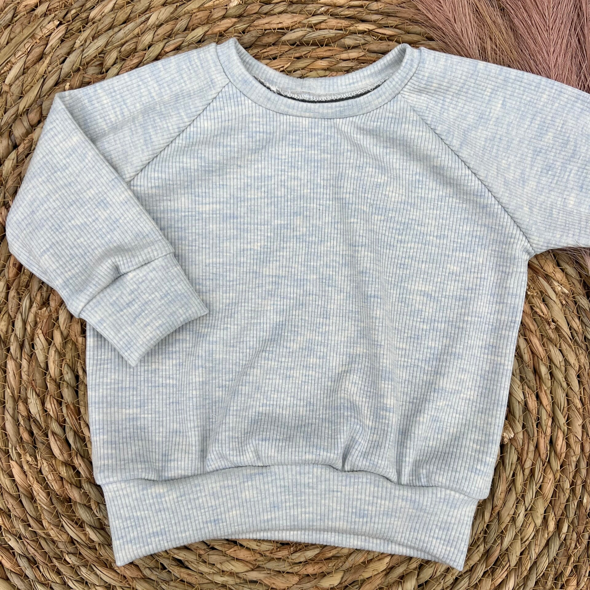Sweater rib blue melange