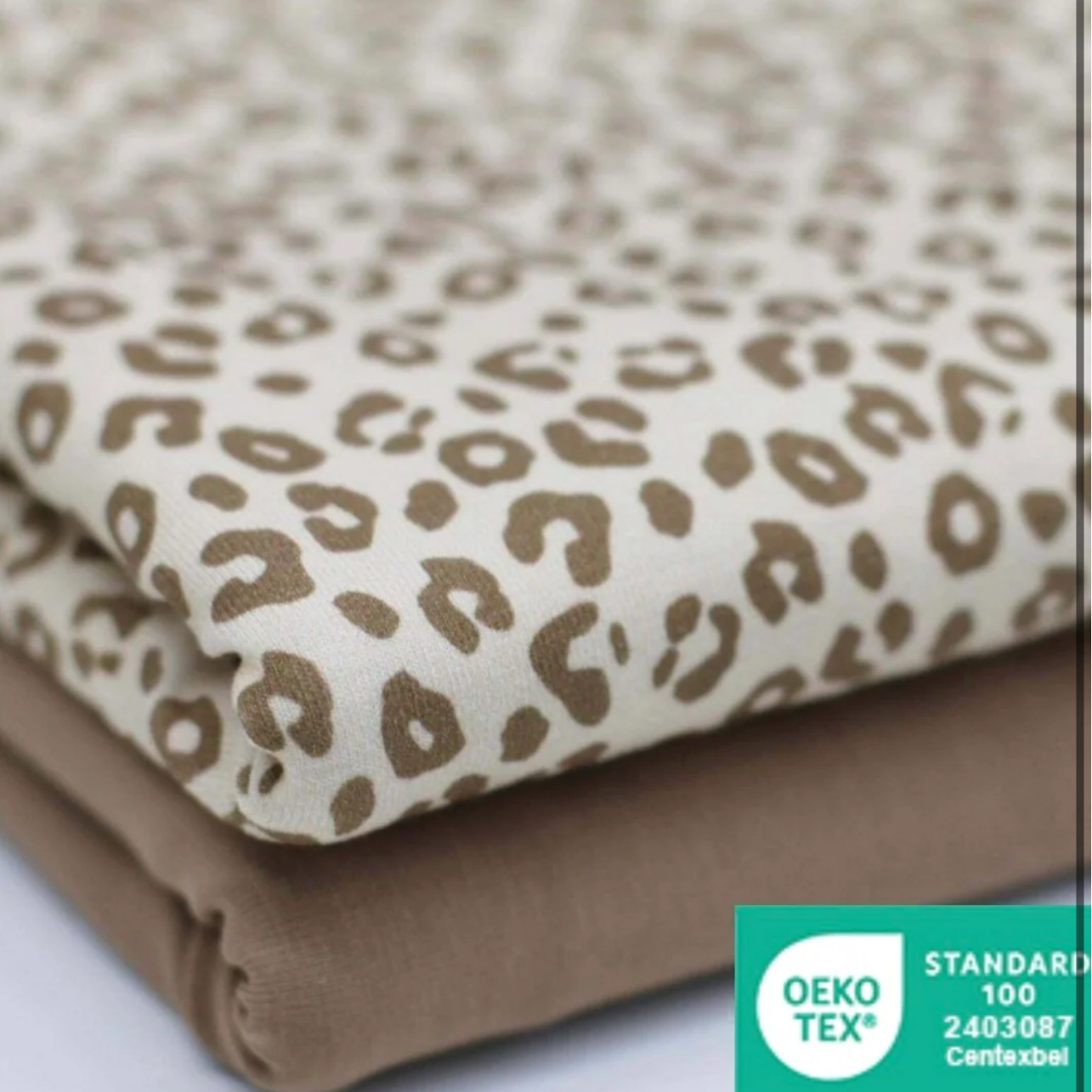 Haarbandje panter beige