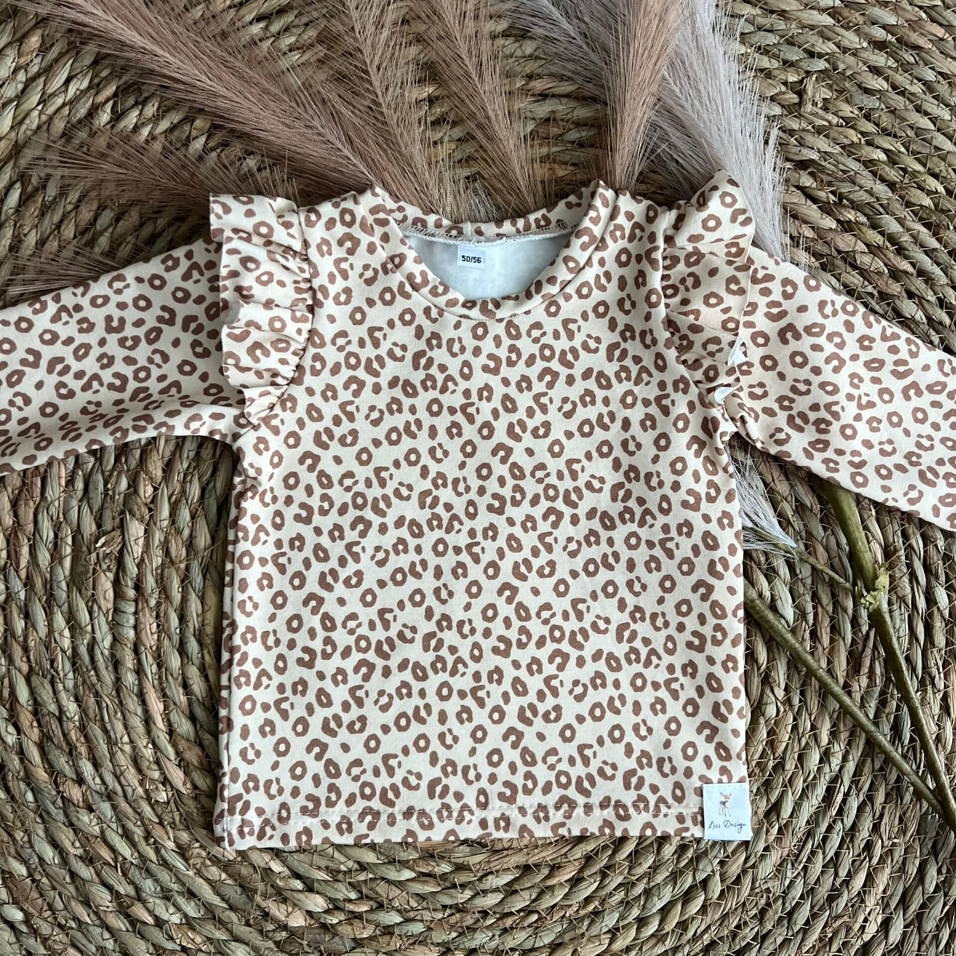 Longsleeve panter beige