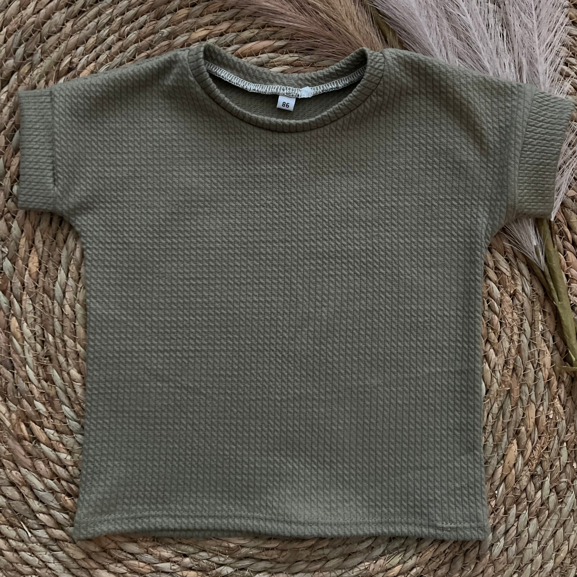 T-shirt kabel olive green