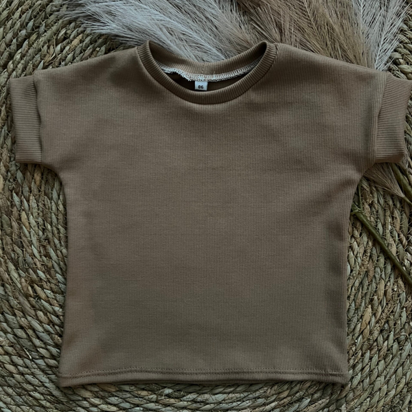 T-shirt rib cacao