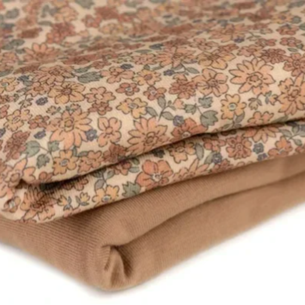 High waist short cacao bloemen