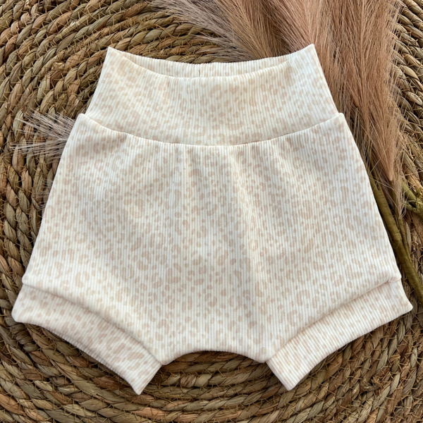 Shortie luipaard lichtbeige