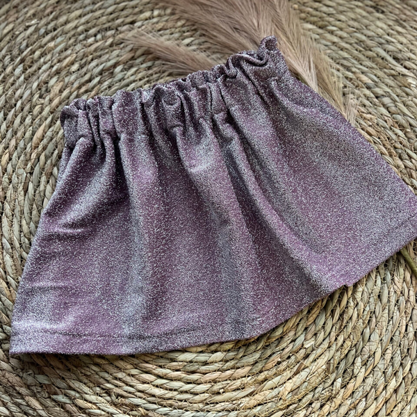 Rokje glitter roze/mauve