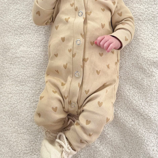 Boxpakje rib hartjes beige