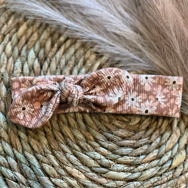 Haarbandje rib bloem luipaard