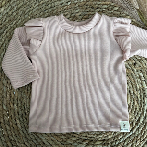 Longsleeve rib nude pink