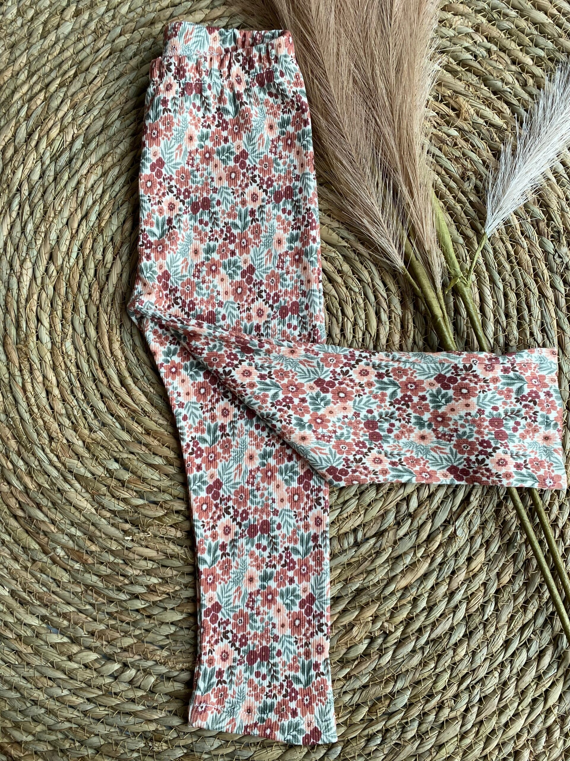 Legging rib herfstbloem