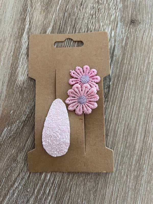 Anti slip roze bloem/glitter