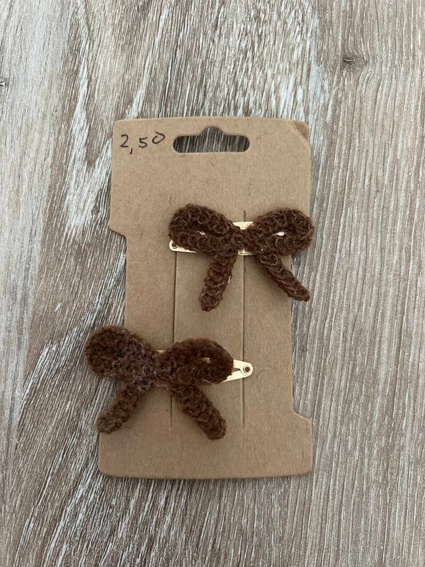 3cm goud strikjes bruin