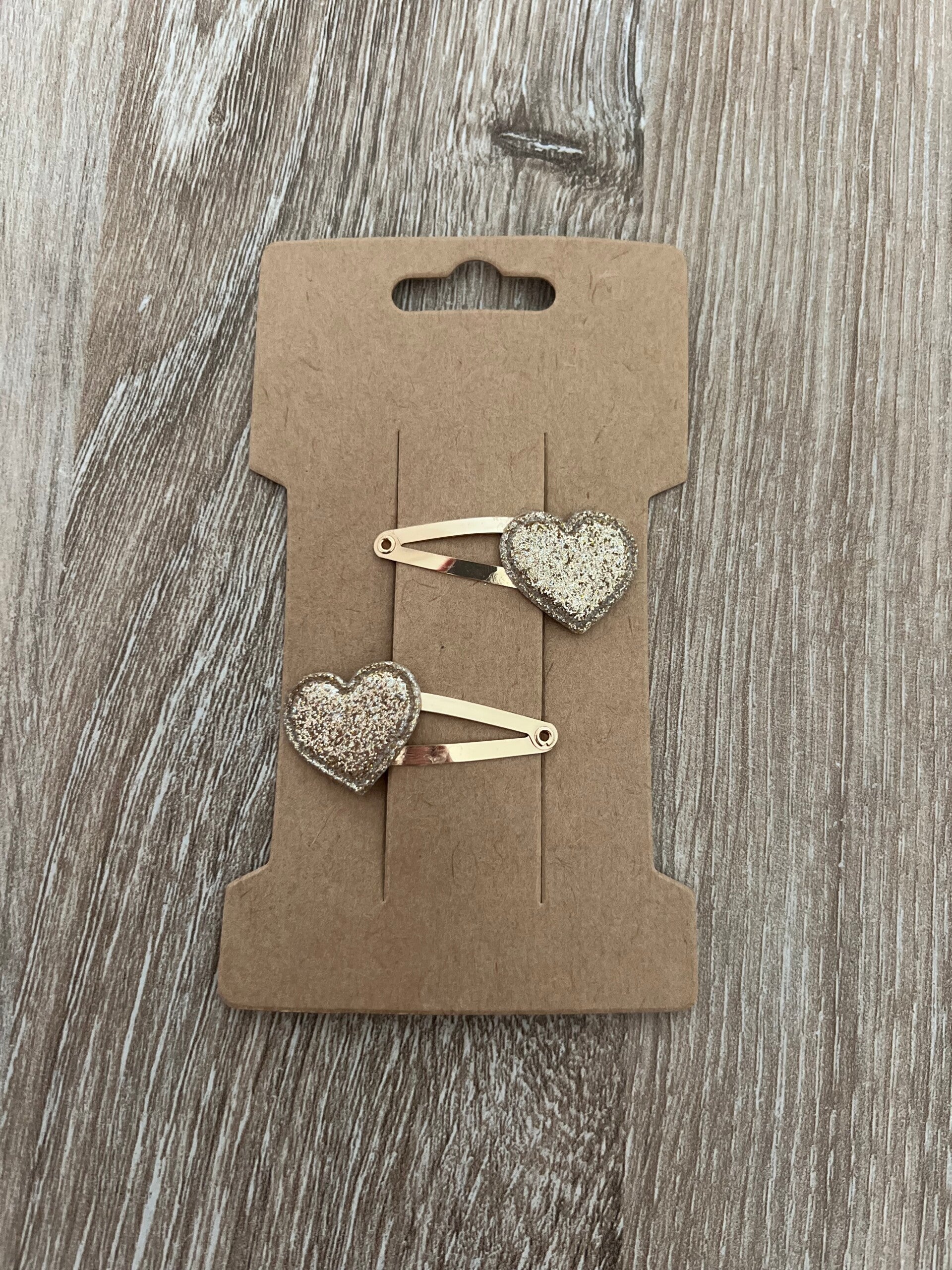 3cm goud hartjes glitter