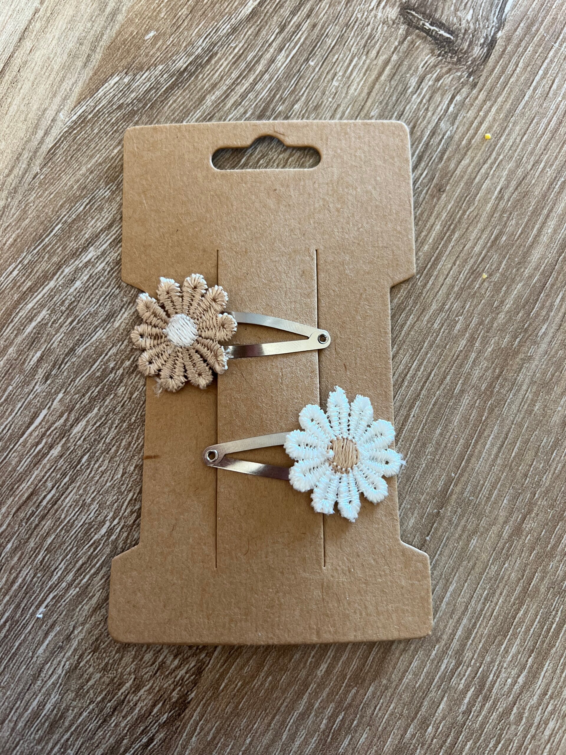 3cm zilver beige bloemen