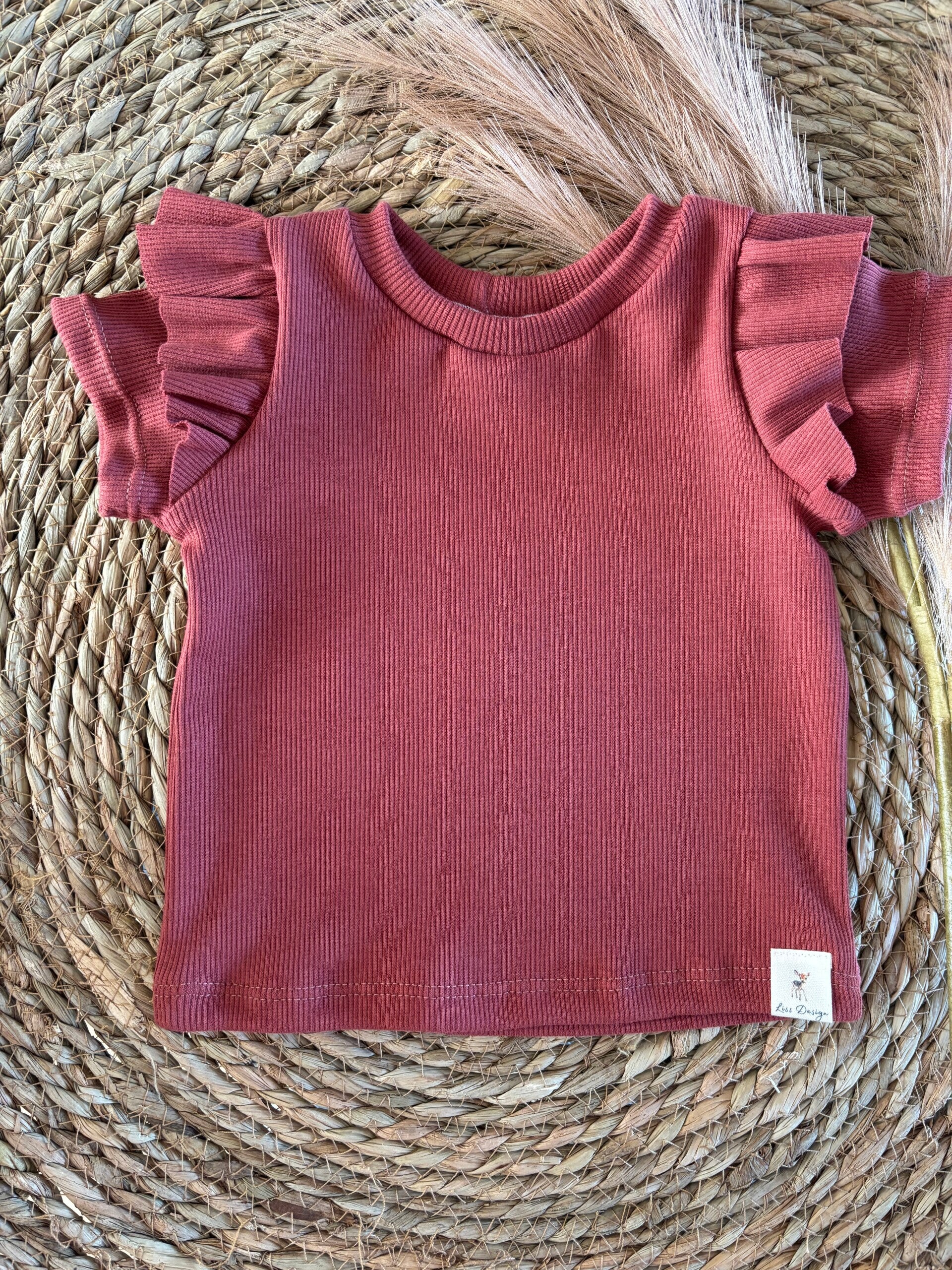 T-shirt rib terracotta