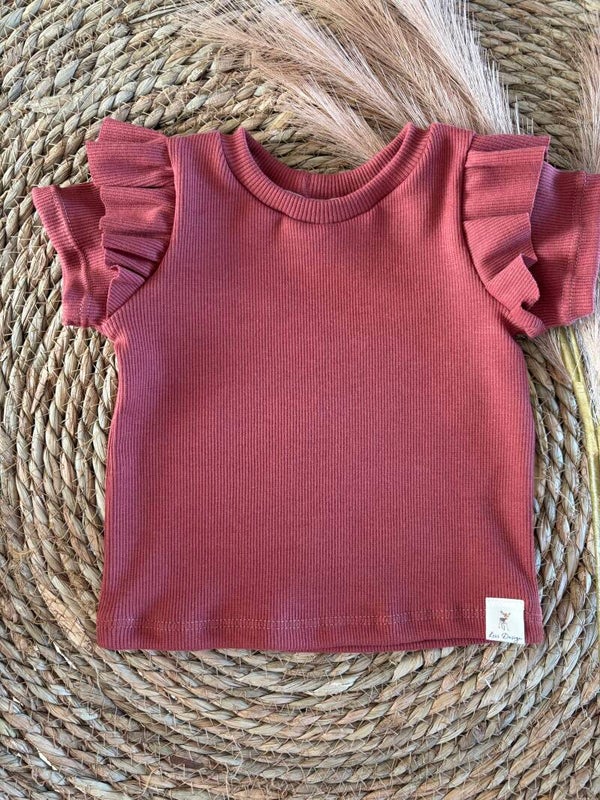 T-shirt rib terracotta