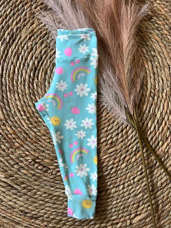 Legging vrolijk blauw maat 80