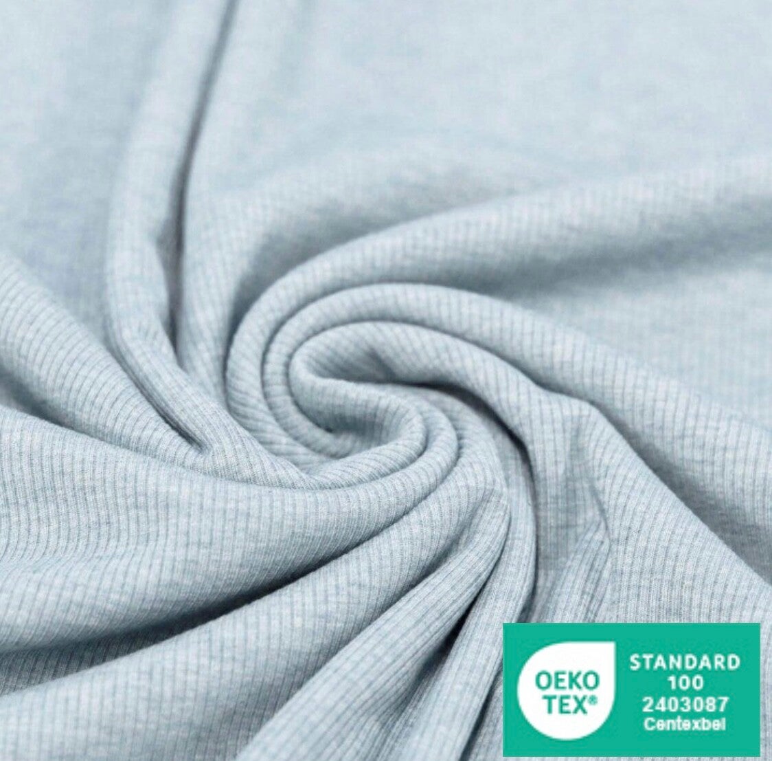 Mutsje rib blue melange