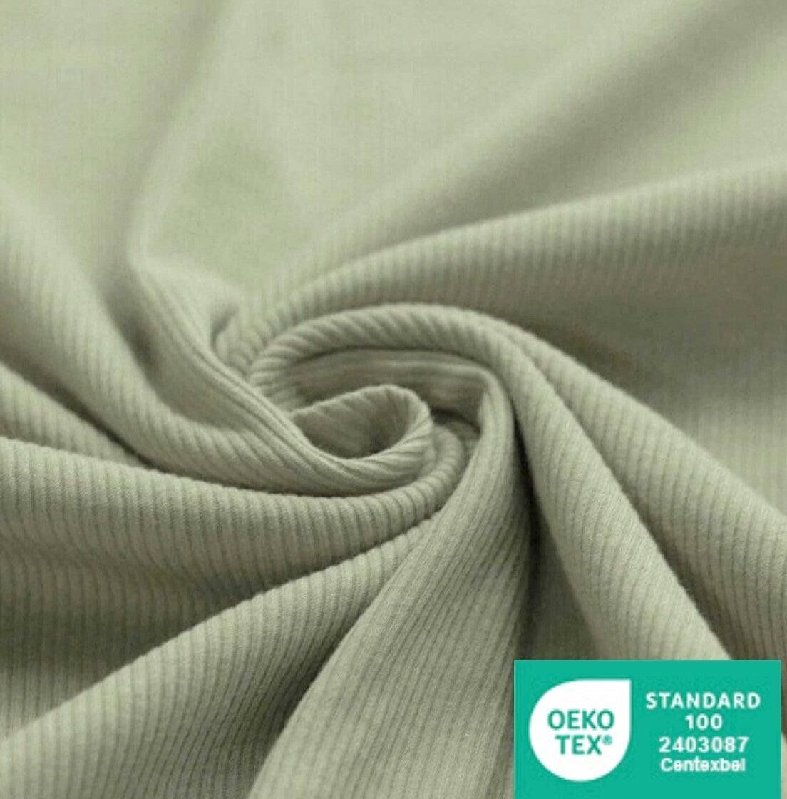 Broekje rib dusty green