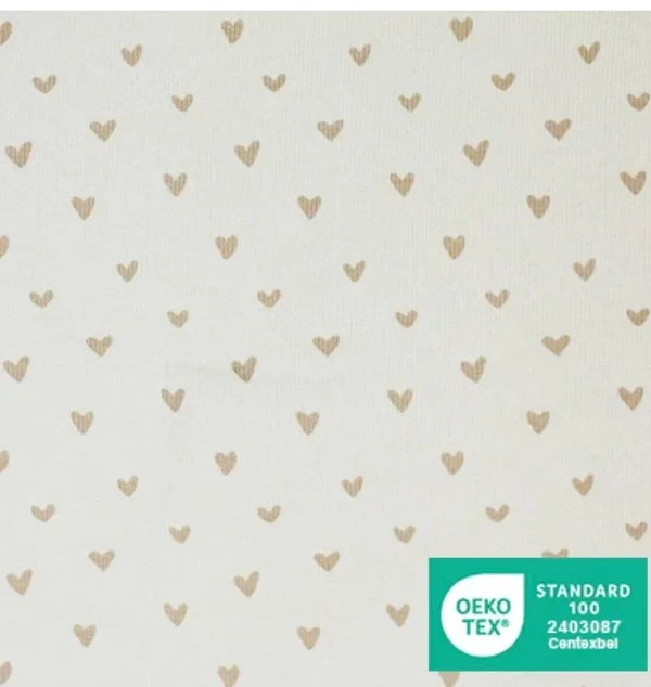 Speendoekje rib hartjes/teddy