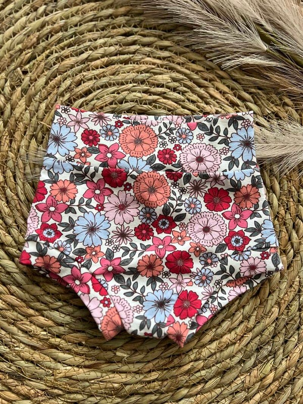 Bummie framboos bloemen 62/68