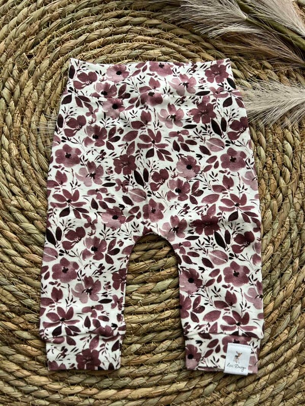 Broekje Mauve bloemen 50/56