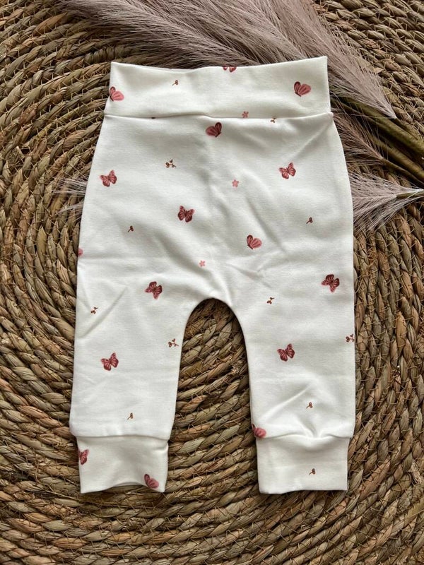 Broekje vlinders roze 50/56