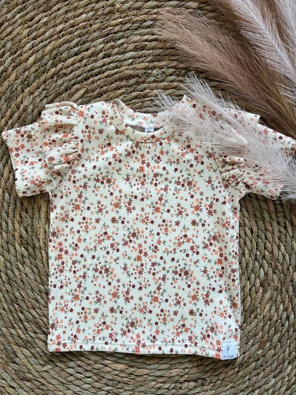 T-shirt rib bloemen