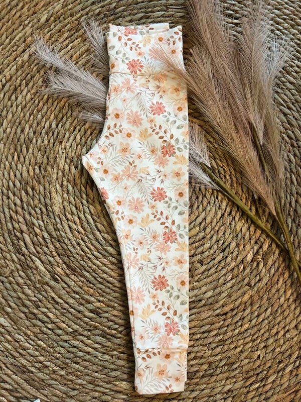 Legging perzik bloem