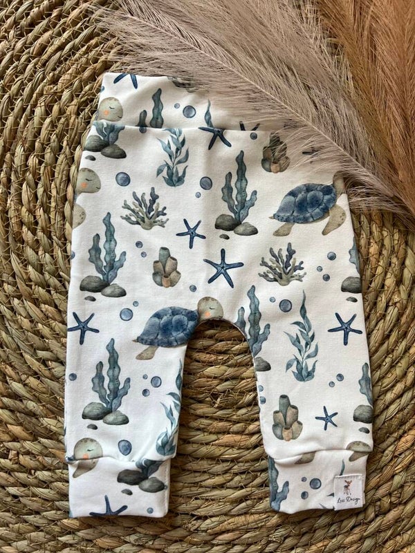 Broekje schildpadden blauw