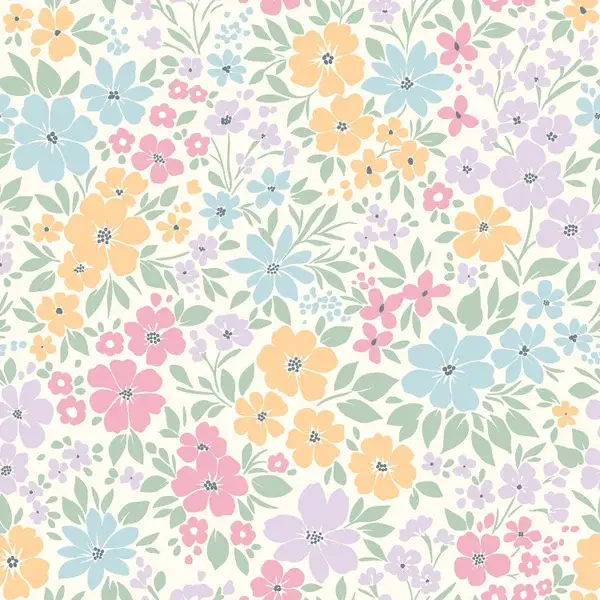 Broekje pastel bloemen