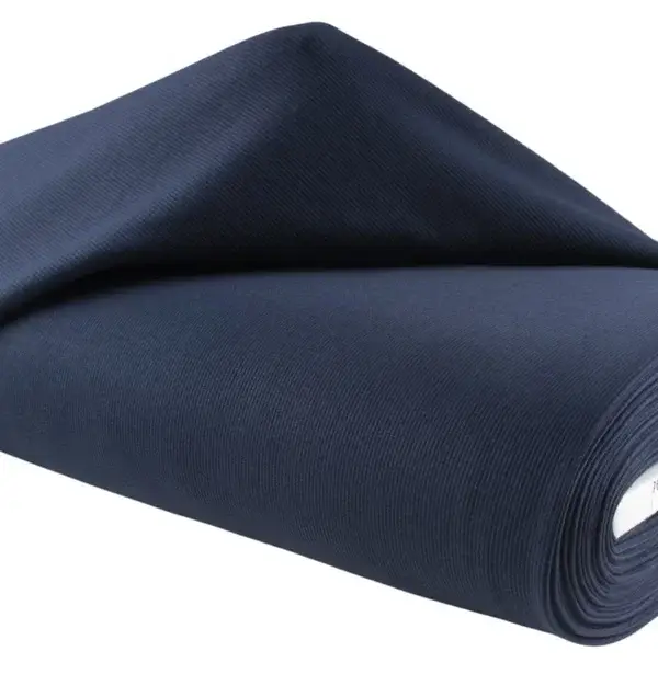 High waist short rib navy