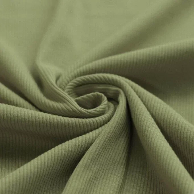 Mutsje rib olive green