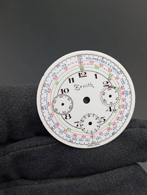 Parti di ricambio Dial Zenith Cal.146 HP in porcellana originale