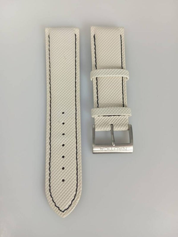 Cinturino in pelle Nautica 24mm Bianco