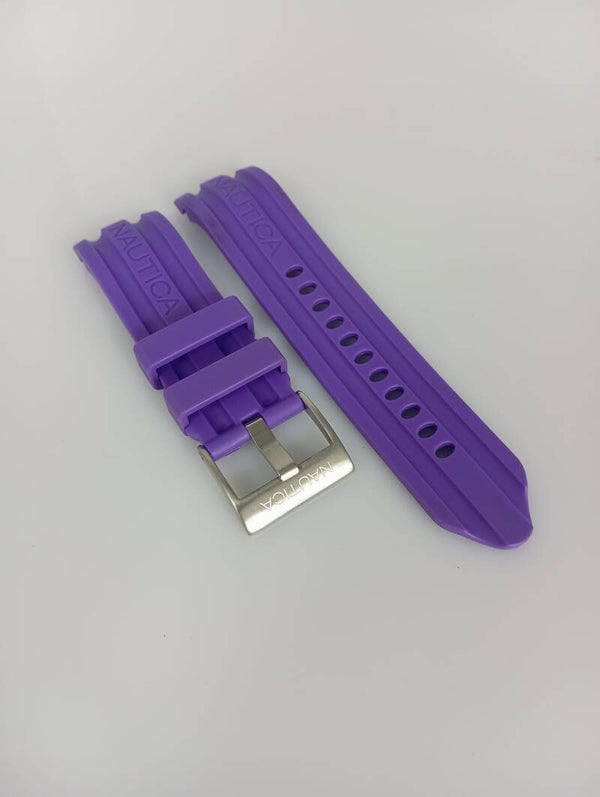 Cinturino per orologi Nautica in gomma viola 24mm