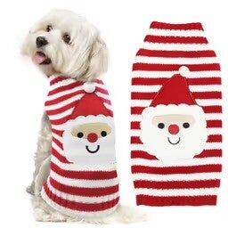 Striped Santa Christmas Jumper Large Back Length 16"