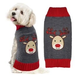 Grey Reindeer Christmas Jumper  XXL Back Length 21"