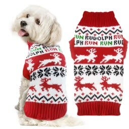 Red Reindeer Christmas Jumper Large Back Length 15"