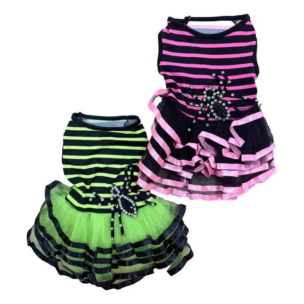 Halloween Spider Tutu Dress with Diamante Spider Motif - 2 colours, 3 sizes