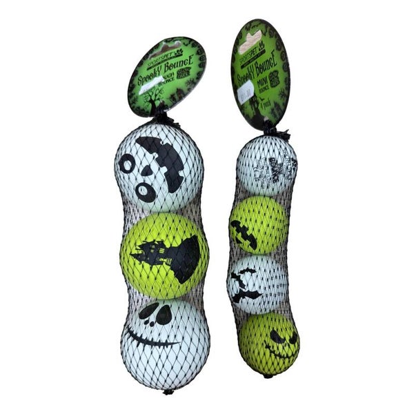 Halloween Sports Pet Tough Bounce Balls 3 Pack & Mini Bounce Balls 4 Pack