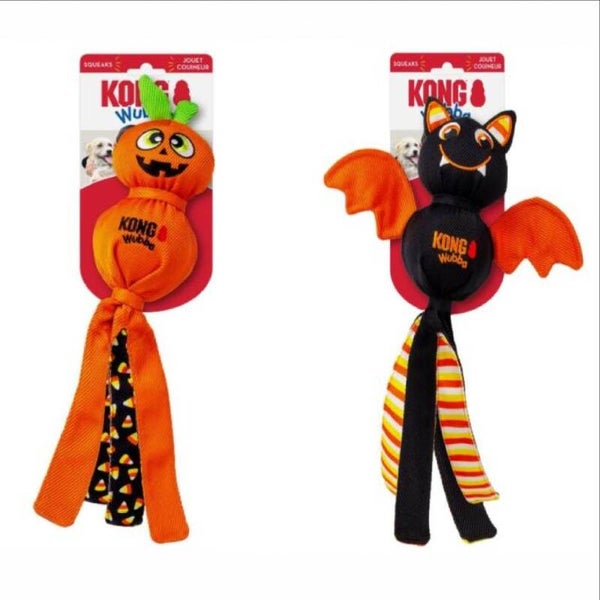 KONG Halloween Wubba Ballistic Bat  & Pumpkin - Large