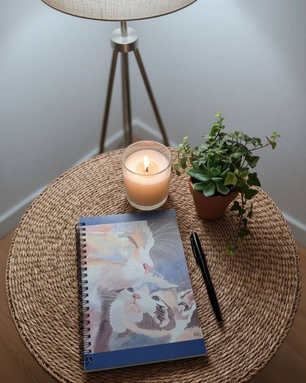 Carnet "Tendresse", bordure bleue
